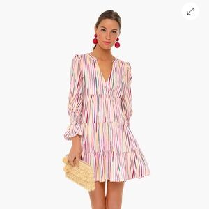 Tuckernuck Pomander Place Pink Sorbet Kenzie Tiered Bermuda Dress Size XXL VGUC